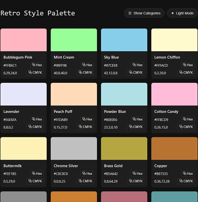 Retro Palette